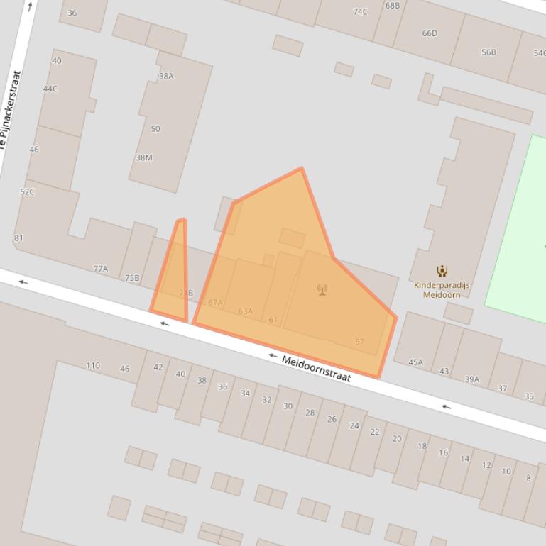 Kaart van postcodegebied 3036WD.