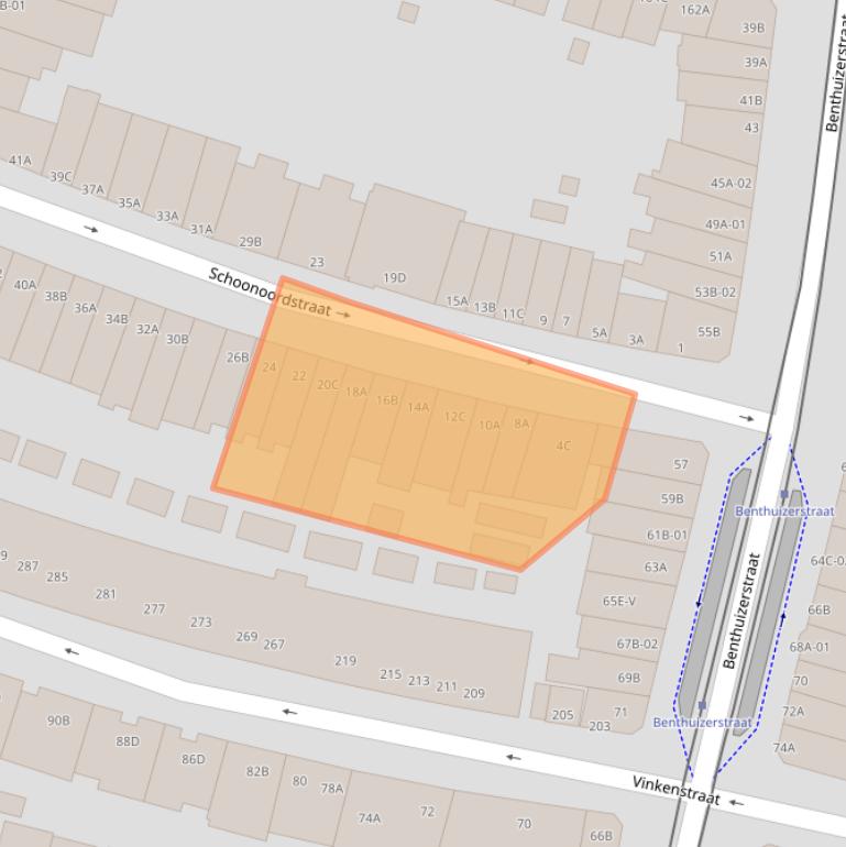 Kaart van postcodegebied 3036XH.