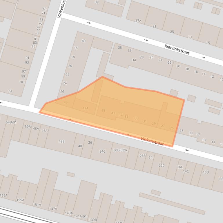 Kaart van postcodegebied 3036XL.