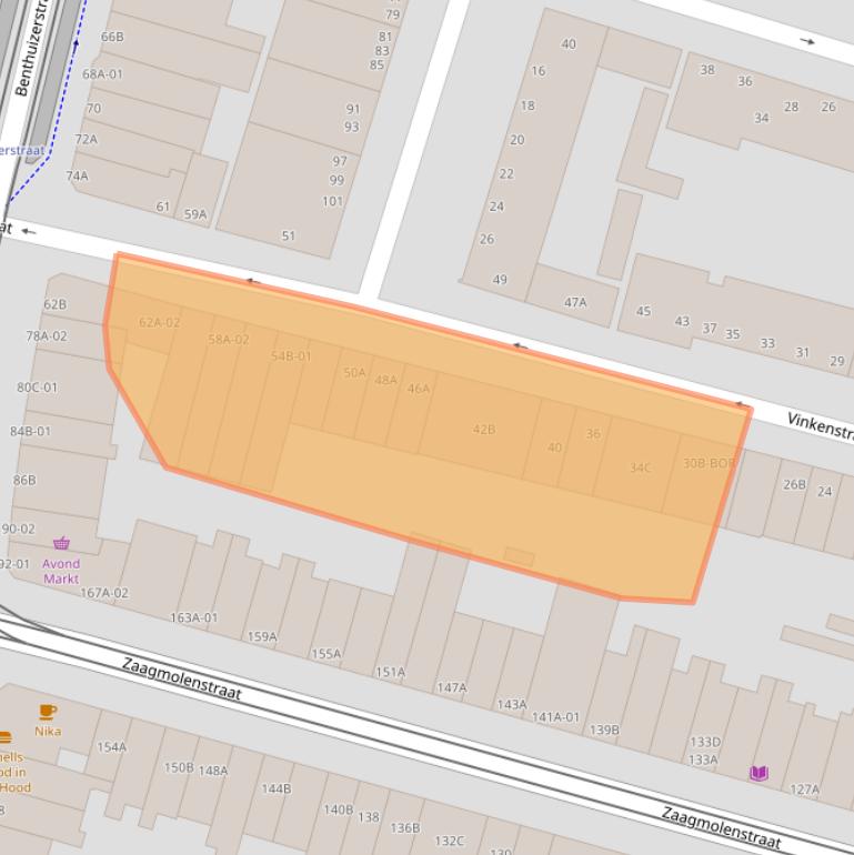 Kaart van postcodegebied 3036XS.