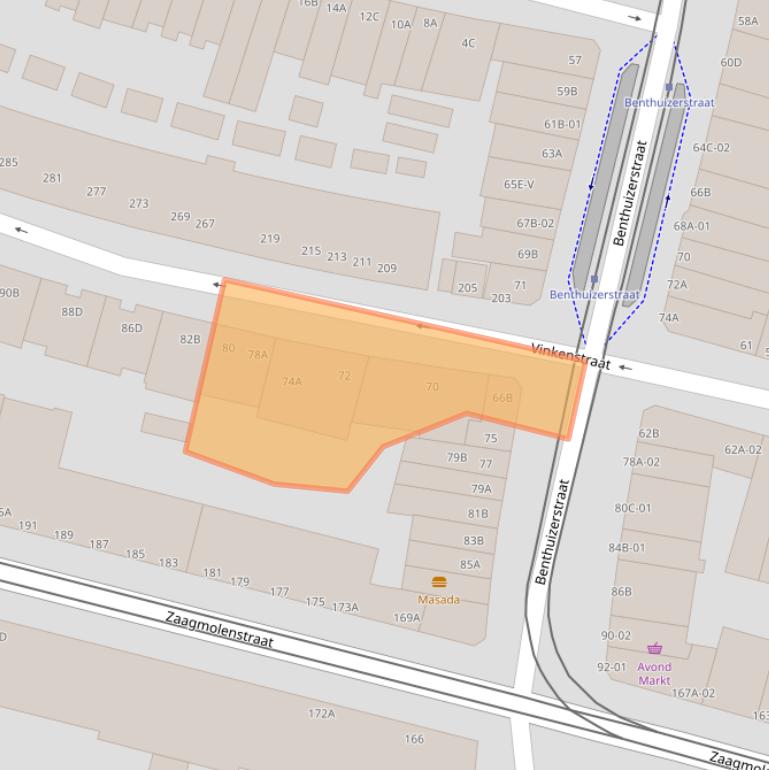 Kaart van postcodegebied 3036XT.
