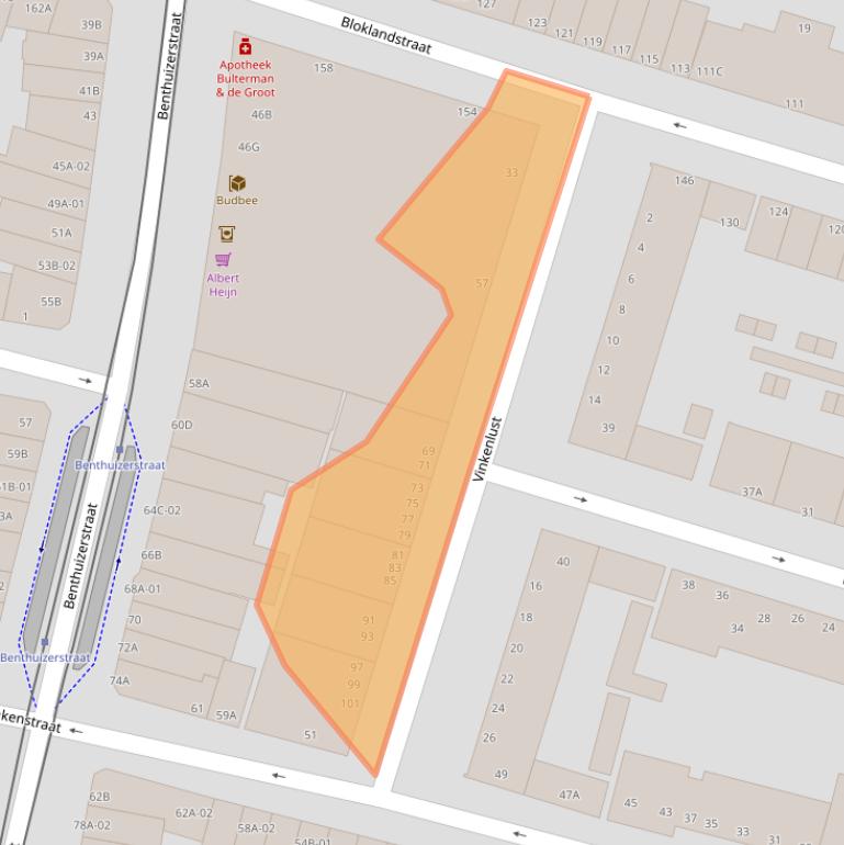 Kaart van postcodegebied 3036XX.