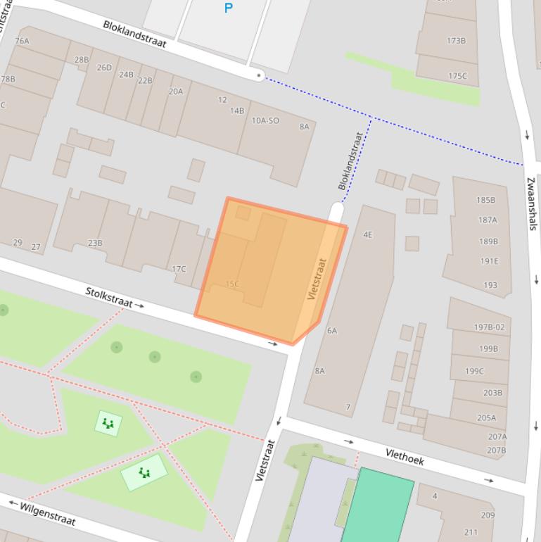 Kaart van postcodegebied 3036ZA.