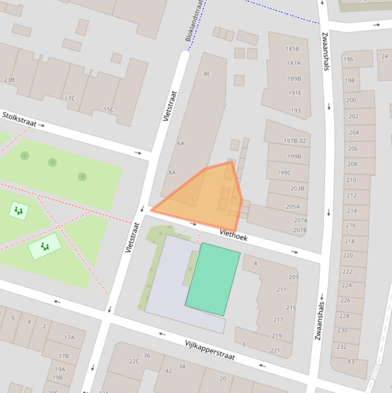 Kaart van postcodegebied 3036ZE.