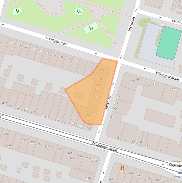 Kaart van postcodegebied 3036ZH.