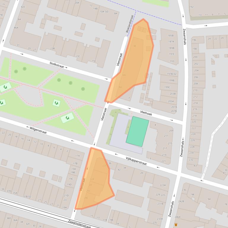 Kaart van postcodegebied 3036ZJ.