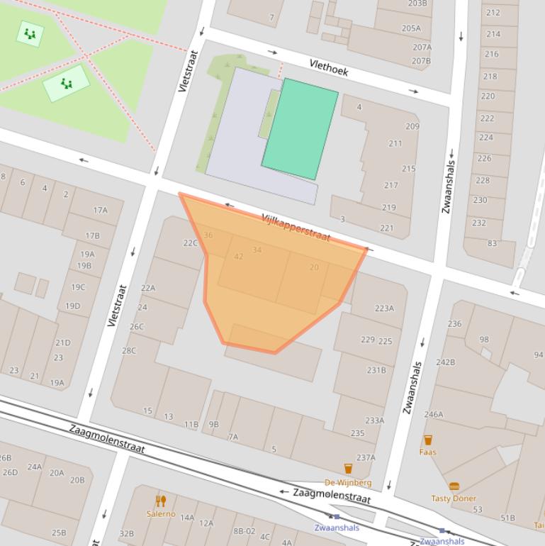 Kaart van postcodegebied 3036ZL.