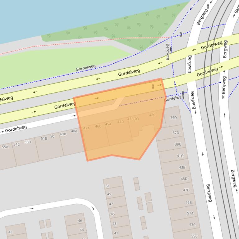 Kaart van postcodegebied 3037AD.