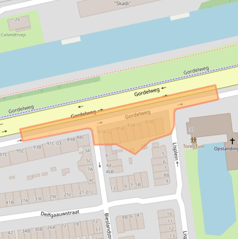Kaart van postcodegebied 3037AK.