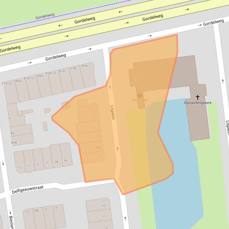 Kaart van postcodegebied 3037AP.