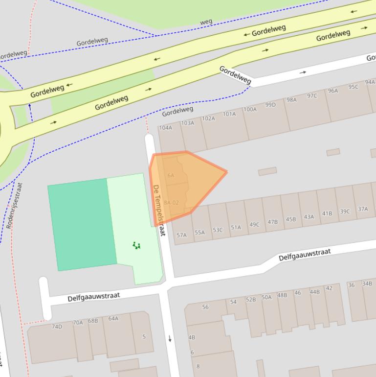 Kaart van postcodegebied 3037AT.