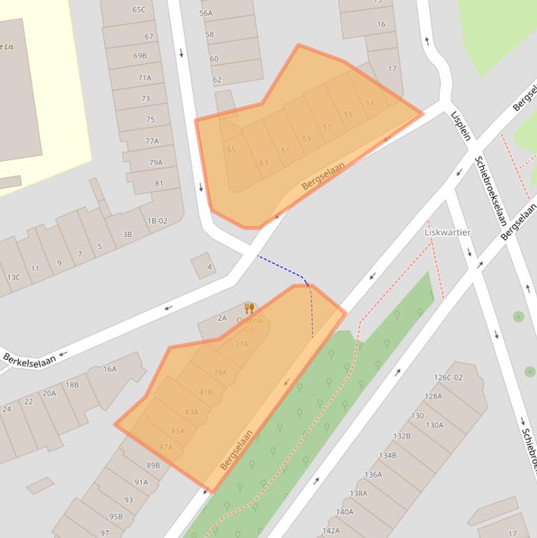 Kaart van postcodegebied 3037BB.