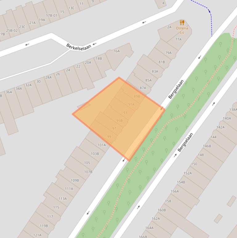 Kaart van postcodegebied 3037BC.