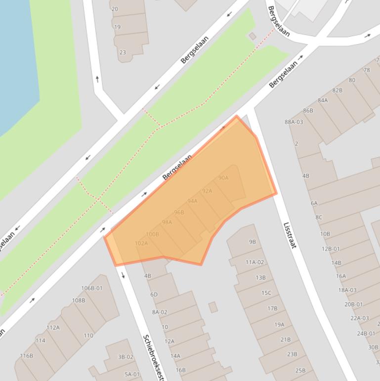 Kaart van postcodegebied 3037CD.