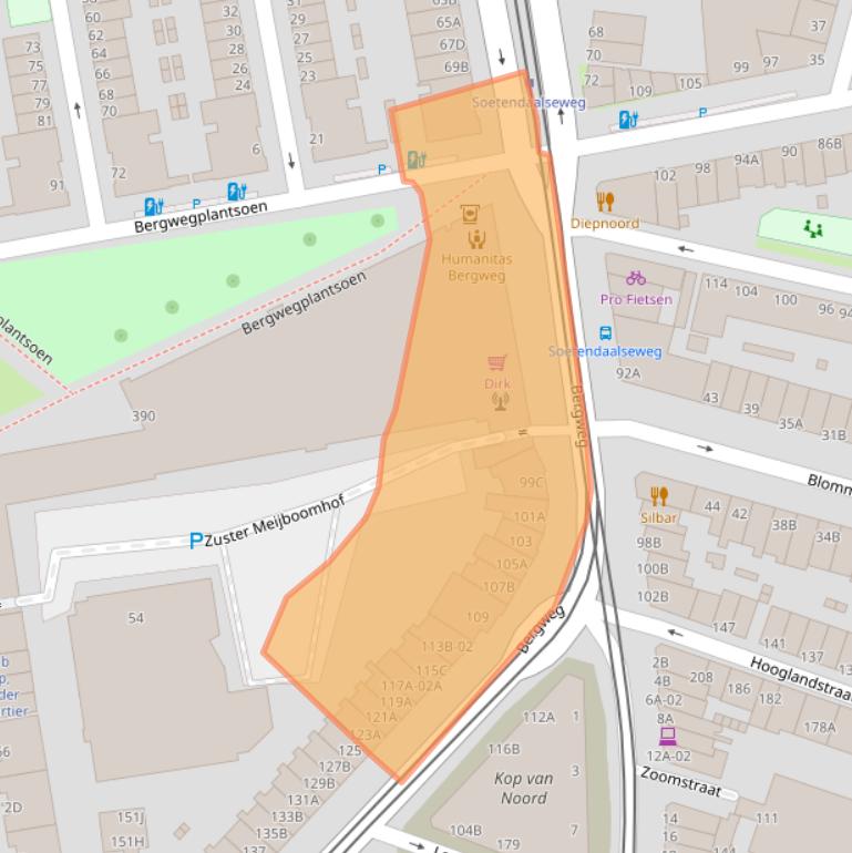 Kaart van postcodegebied 3037ED.