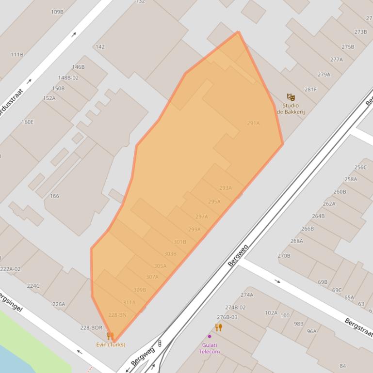 Kaart van postcodegebied 3037EN.