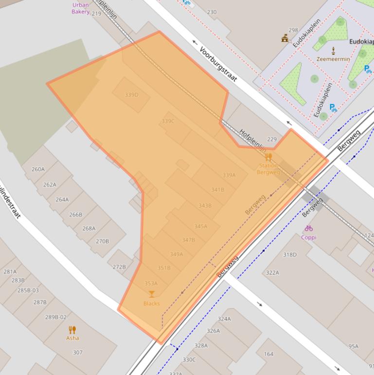 Kaart van postcodegebied 3037EP.