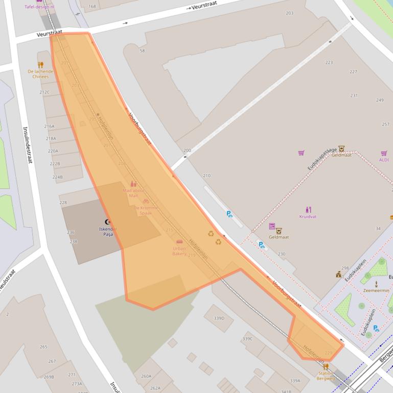 Kaart van postcodegebied 3037ER.