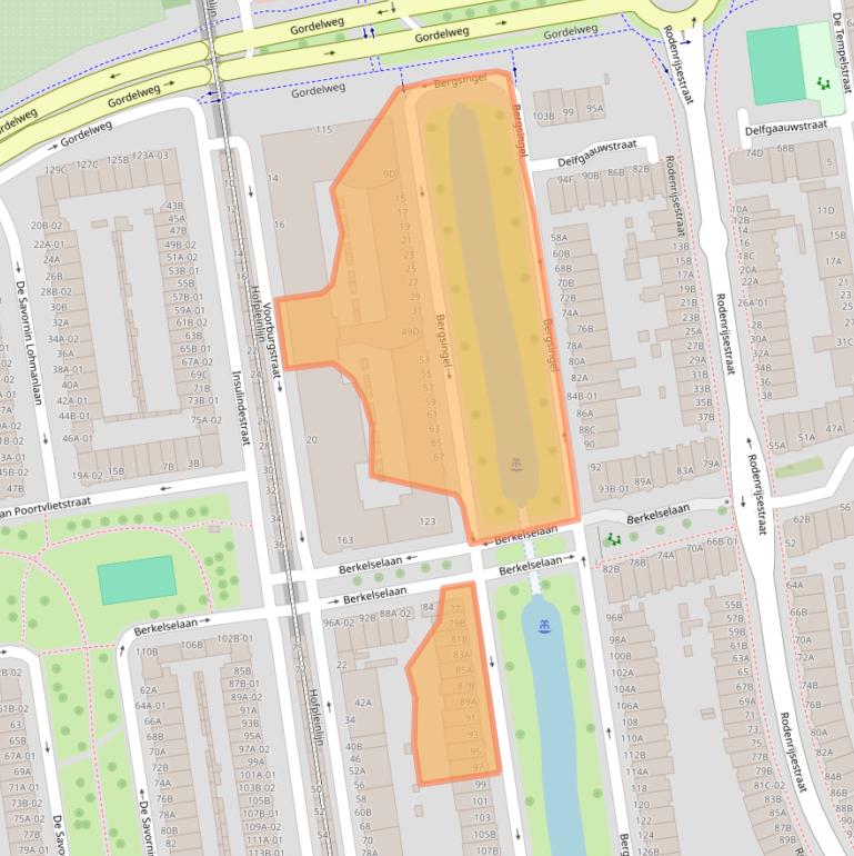 Kaart van postcodegebied 3037GA.