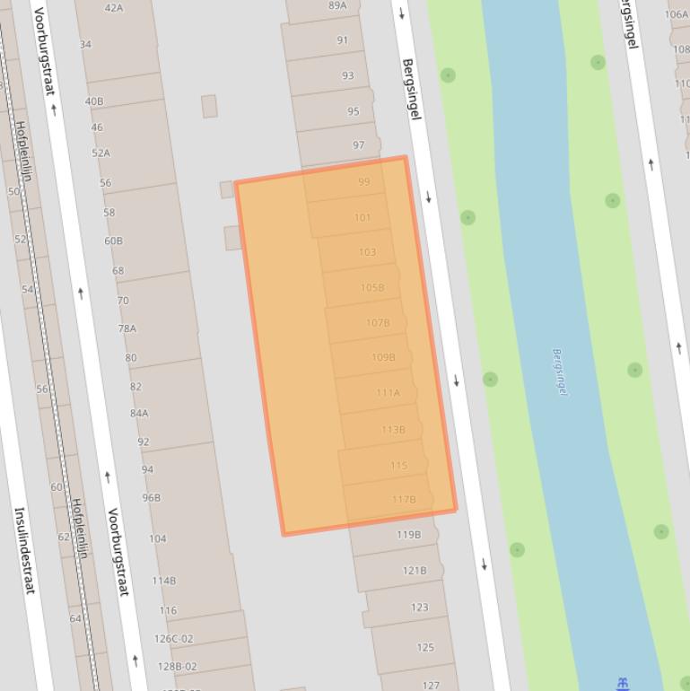 Kaart van postcodegebied 3037GB.