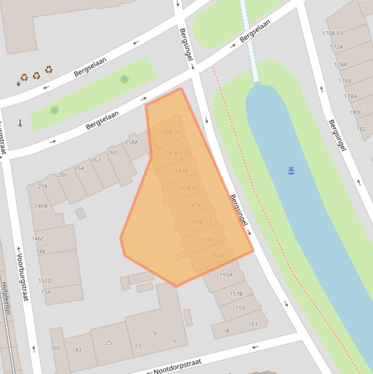 Kaart van postcodegebied 3037GD.