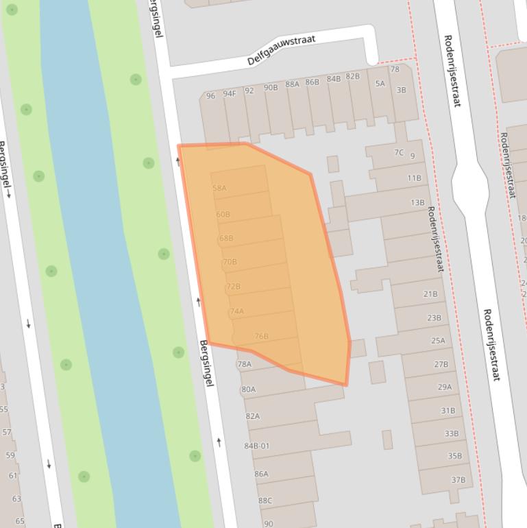 Kaart van postcodegebied 3037GH.