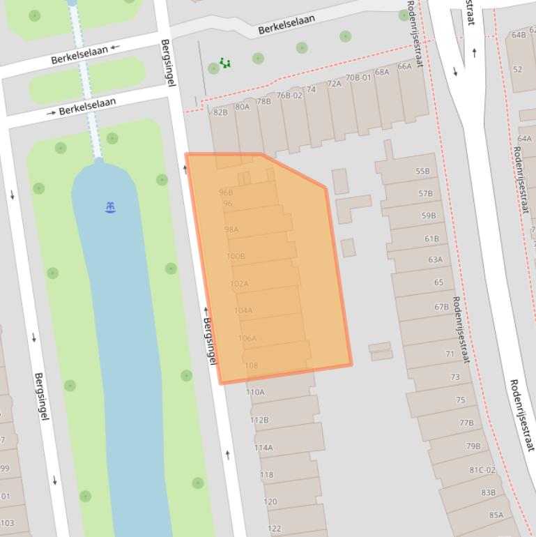 Kaart van postcodegebied 3037GK.