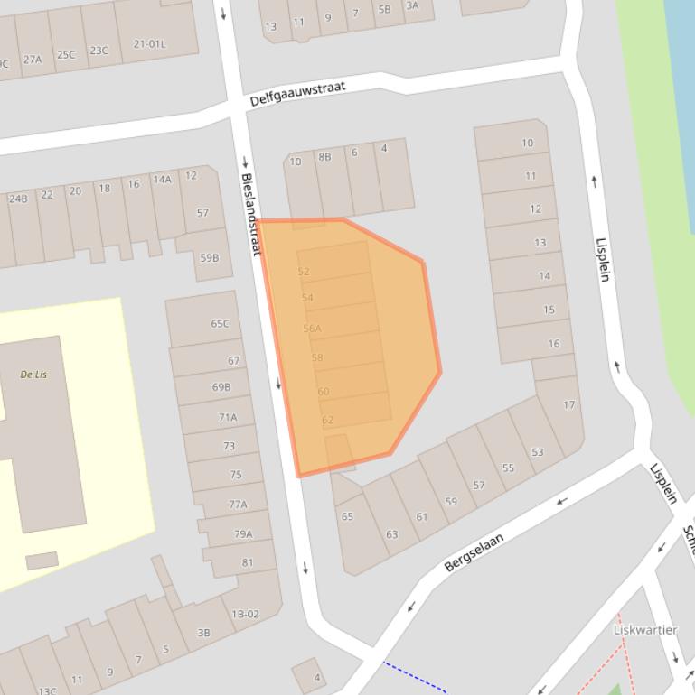 Kaart van postcodegebied 3037LD.