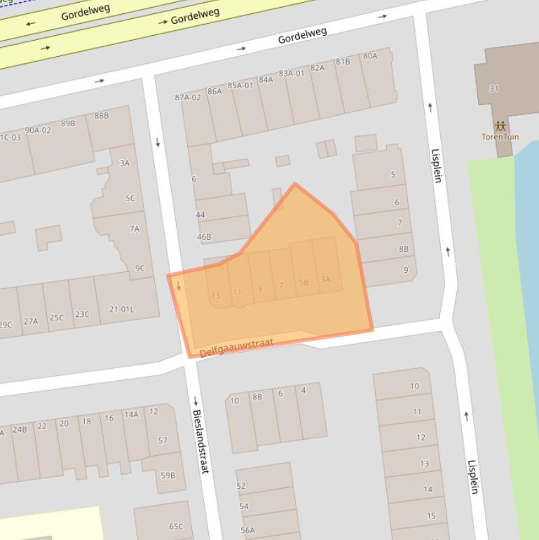 Kaart van postcodegebied 3037LE.