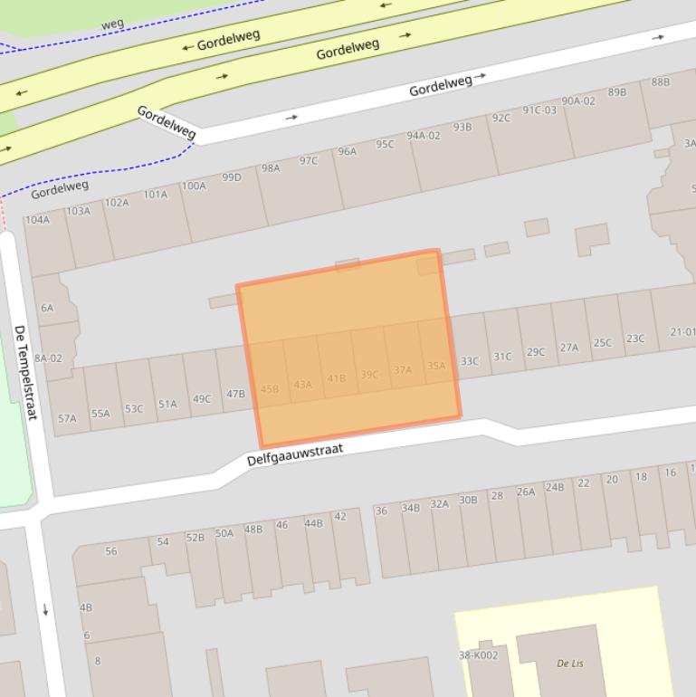 Kaart van postcodegebied 3037LH.
