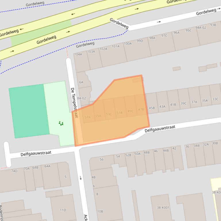 Kaart van postcodegebied 3037LJ.