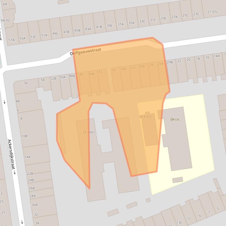 Kaart van postcodegebied 3037LN.