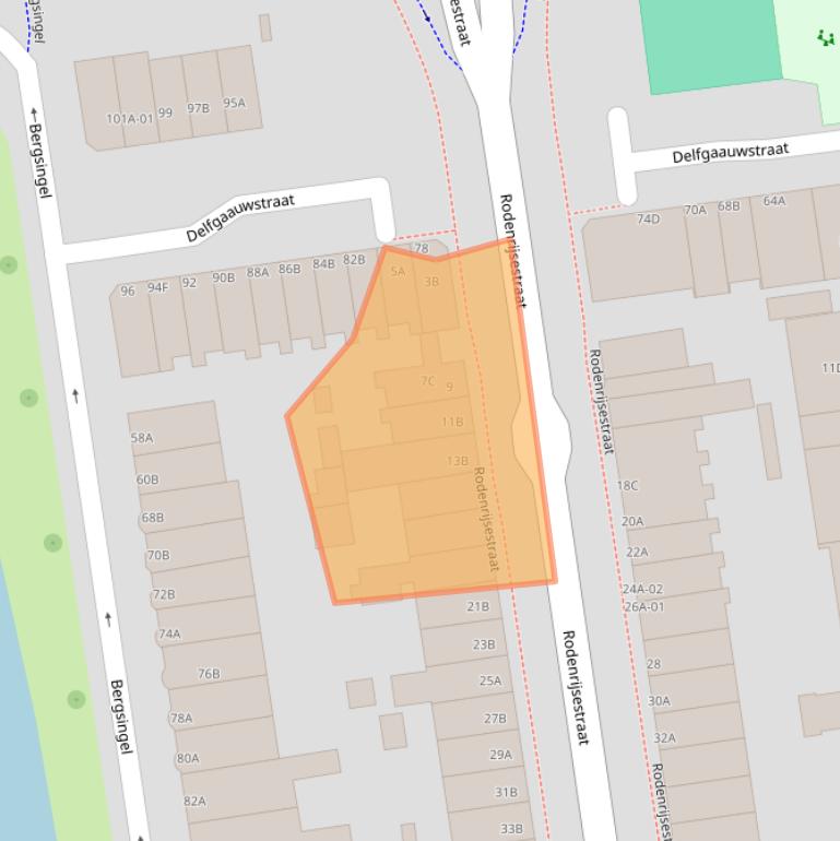 Kaart van postcodegebied 3037NA.