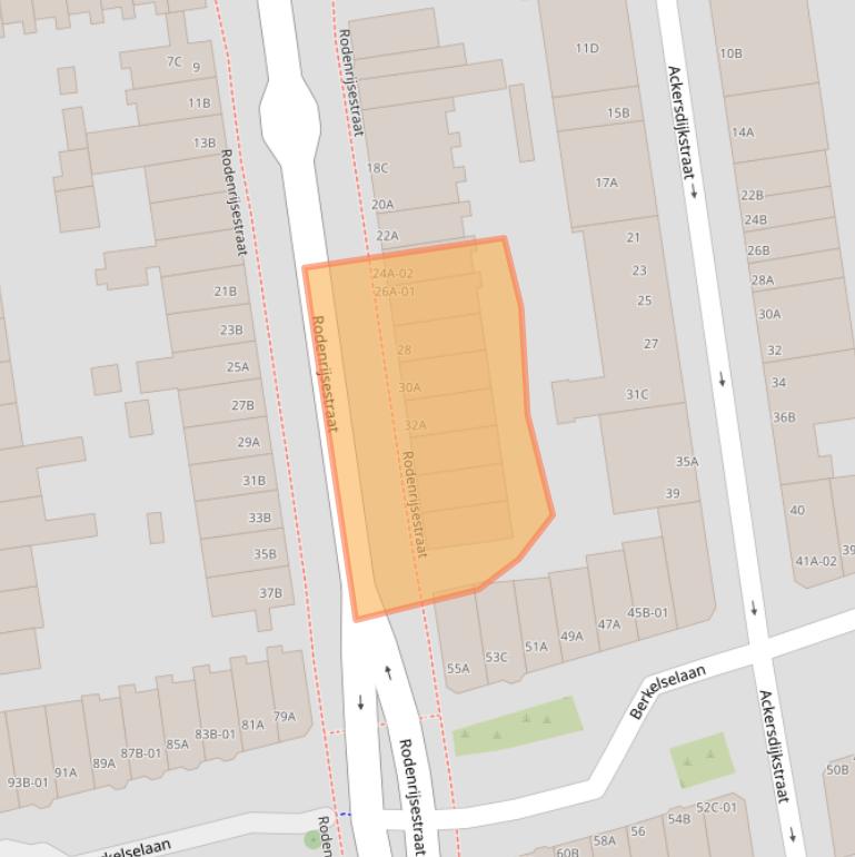 Kaart van postcodegebied 3037NH.