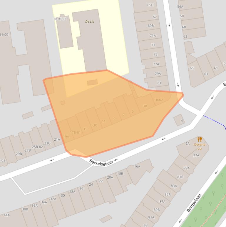 Kaart van postcodegebied 3037PA.