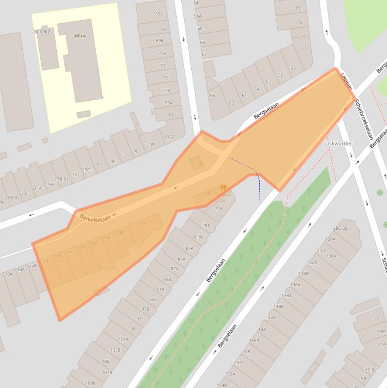Kaart van postcodegebied 3037PE.