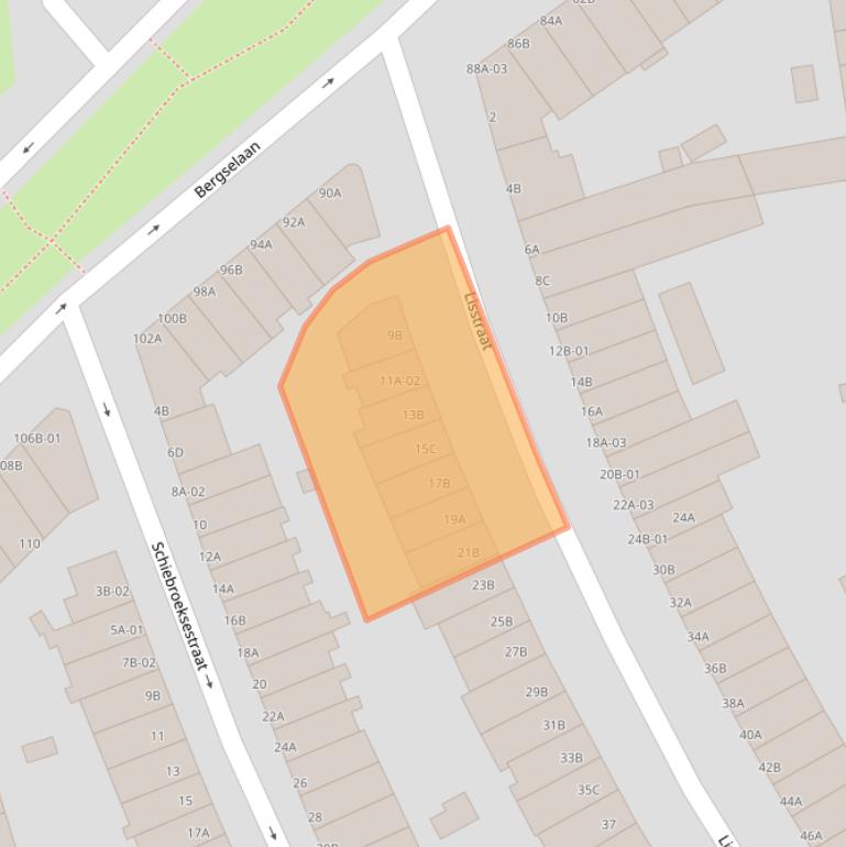 Kaart van postcodegebied 3037RA.