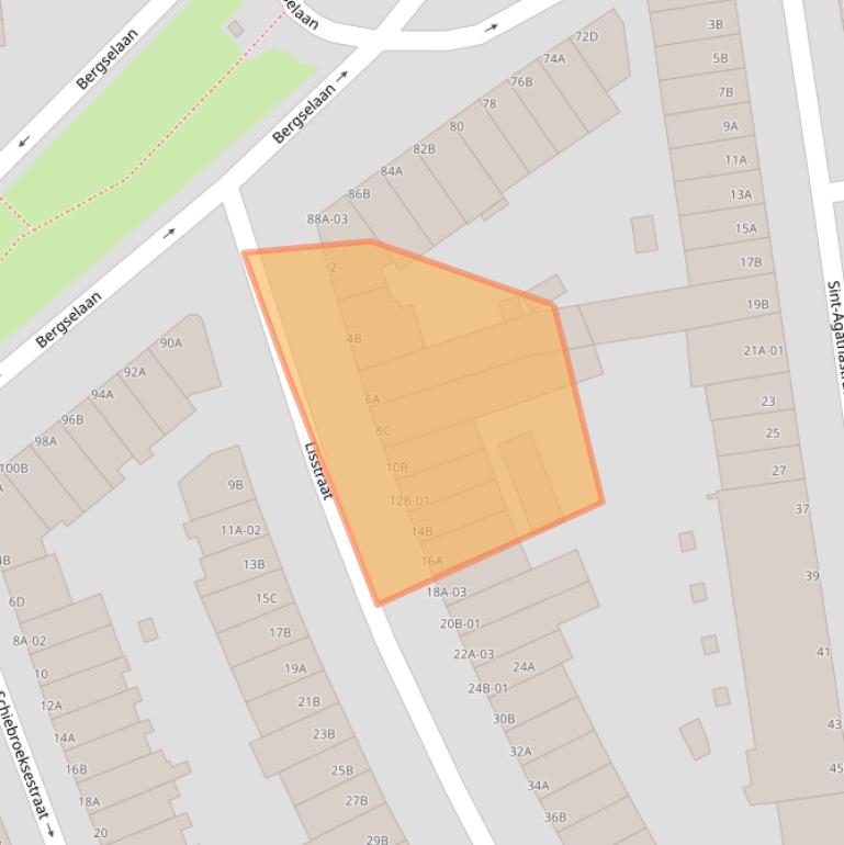 Kaart van postcodegebied 3037RD.