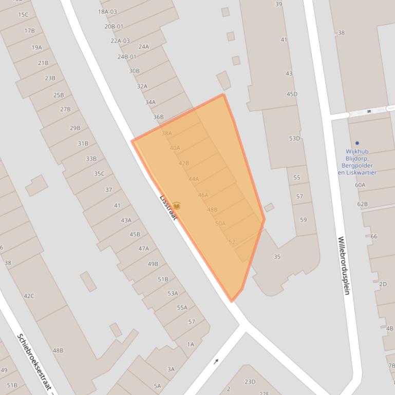 Kaart van postcodegebied 3037RG.