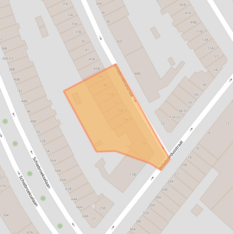 Kaart van postcodegebied 3037RT.