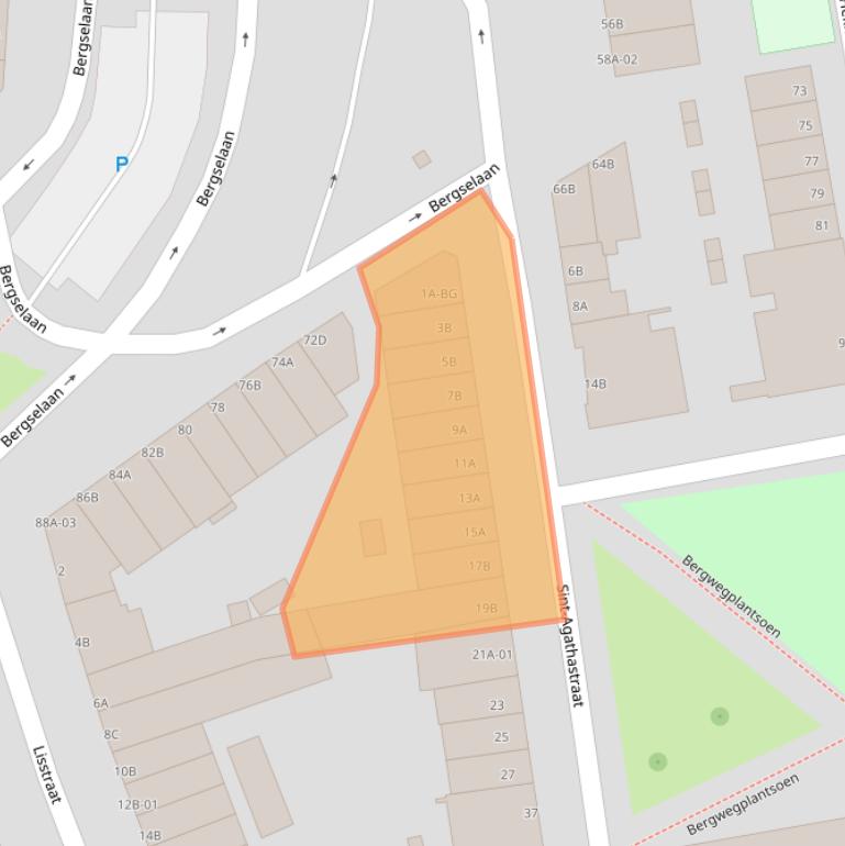 Kaart van postcodegebied 3037SB.