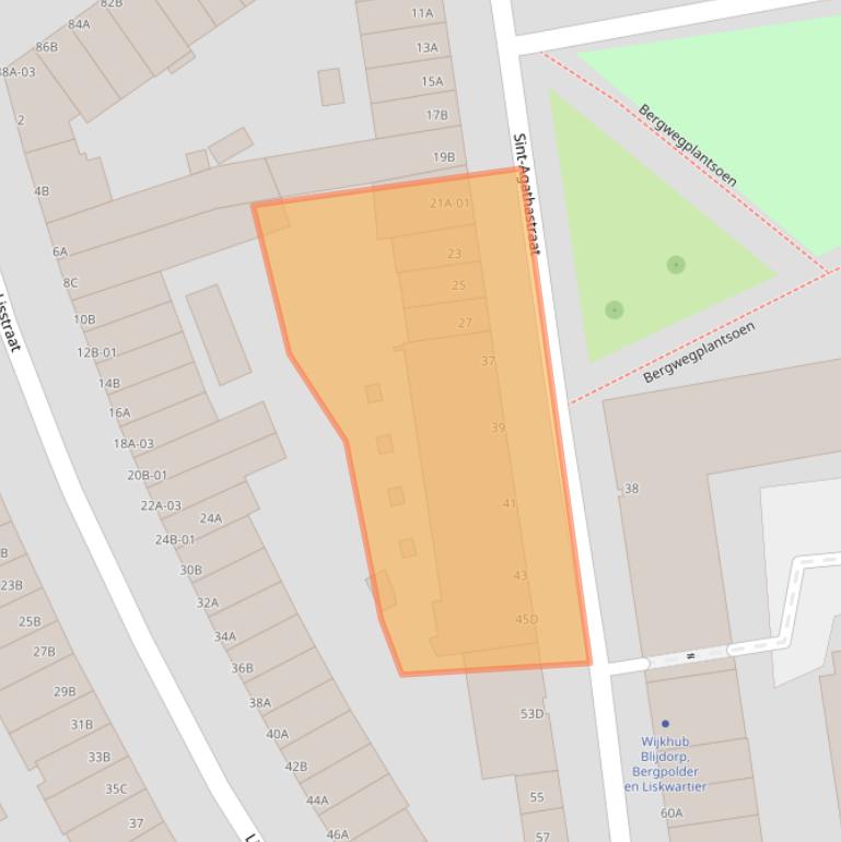 Kaart van postcodegebied 3037SC.