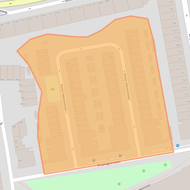 Kaart van postcodegebied 3037SJ.