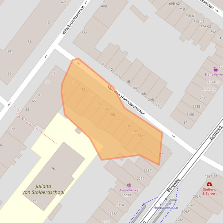 Kaart van postcodegebied 3037TA.