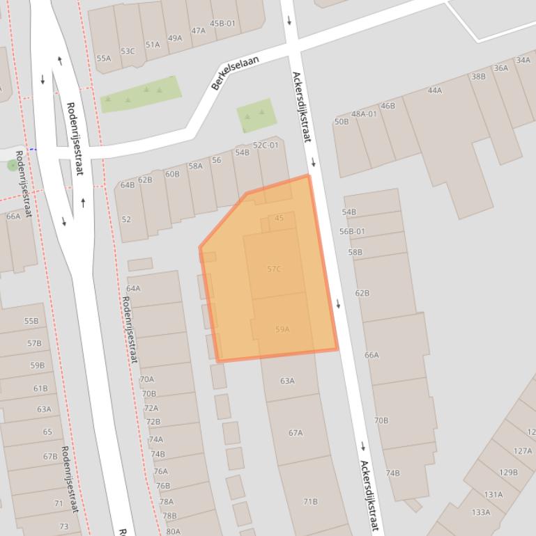 Kaart van postcodegebied 3037VC.