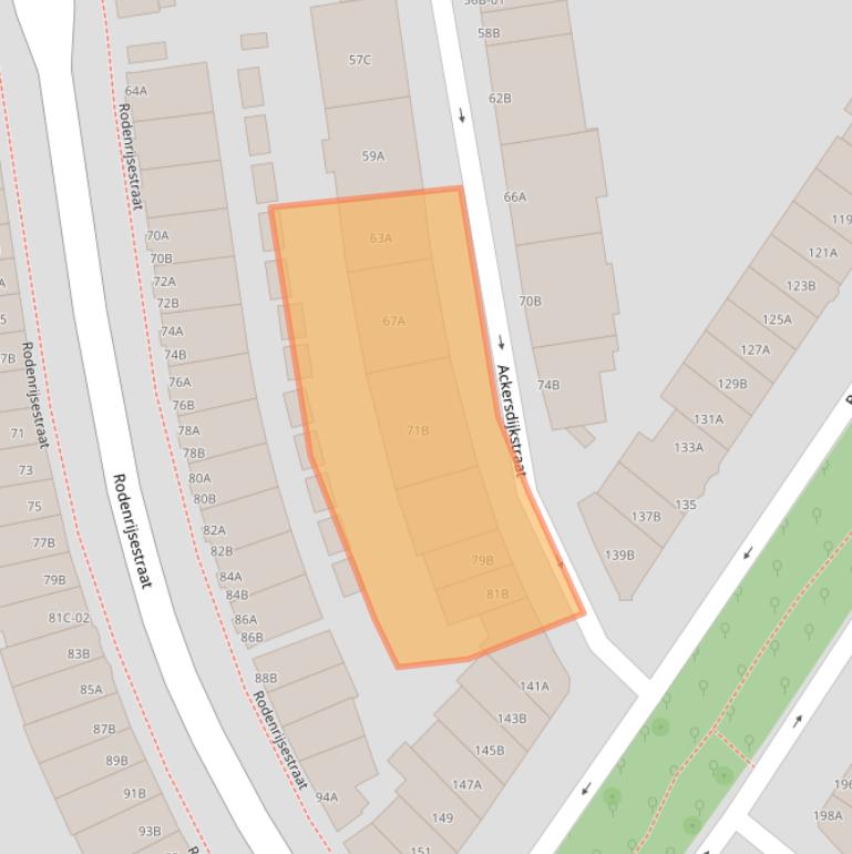 Kaart van postcodegebied 3037VD.