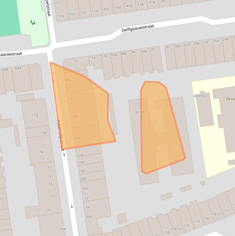 Kaart van postcodegebied 3037VH.