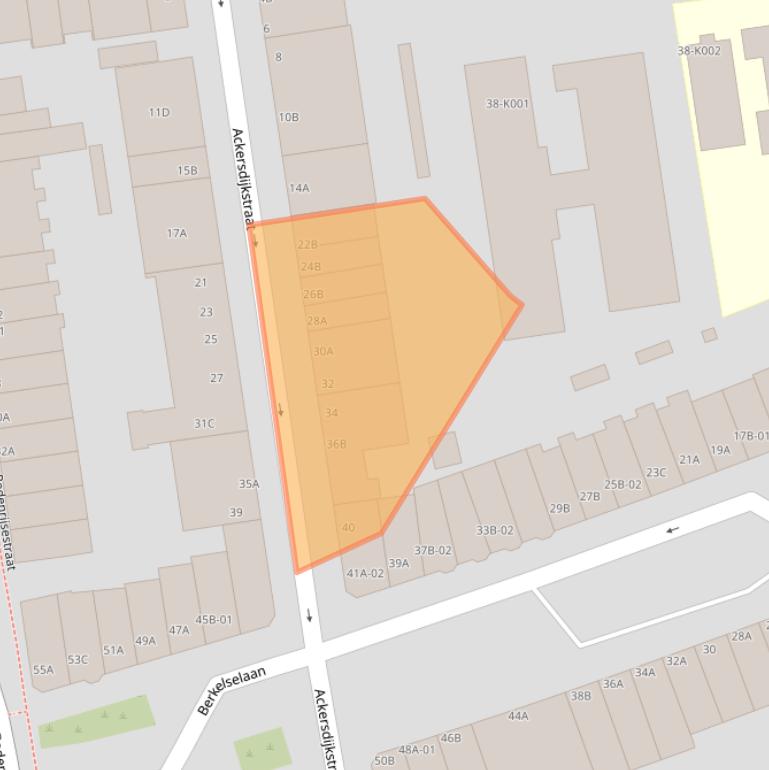 Kaart van postcodegebied 3037VJ.