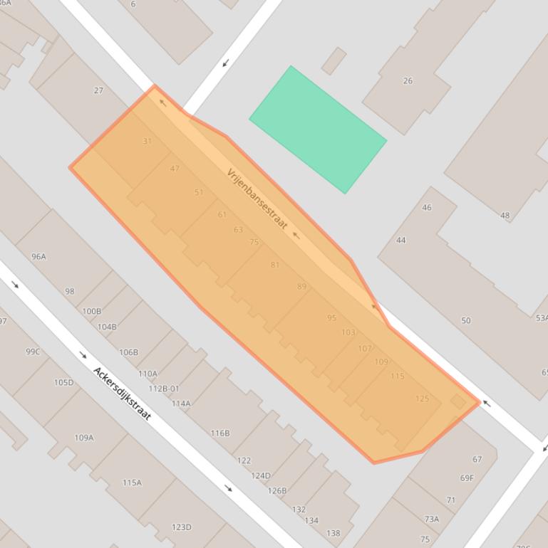 Kaart van postcodegebied 3037VW.