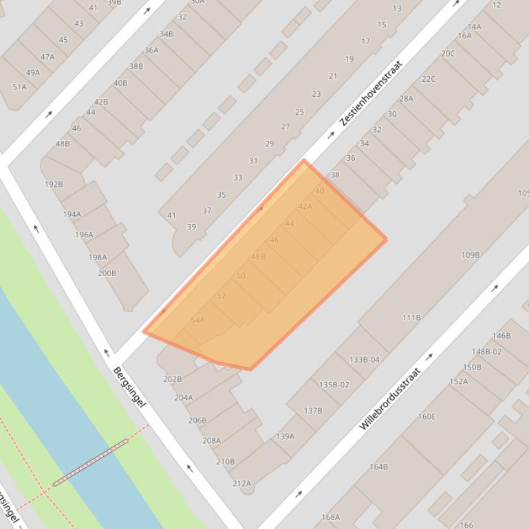 Kaart van postcodegebied 3037XV.